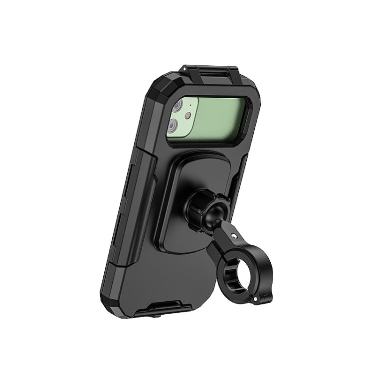 Kewig Bicycle Motorcycle Waterproof Box Mobile Phone Bracket Riding Touch Mobile Phone Fixed Seat(M18L-B1 Large Handlebar Installation) - Holder by Kewig | Online Shopping South Africa | PMC TechLife | Buy Now Pay Later Mobicred