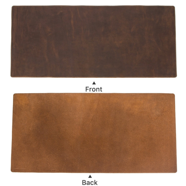 CF9011  Desk Pad Retro Crazy Horse Leather Notebook Computer Mouse Pad Oversized Anti-Slip Desktop Computer Desk Leather Pad(Brown) - Mouse Pads by PMC Jewellery | Online Shopping South Africa | PMC Jewellery | Buy Now Pay Later Mobicred