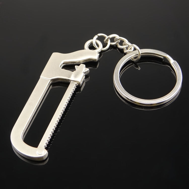 10 PCS Tool Metal Keychain Car Key Ring Pendant, Colour: H-402 Hand Saw - Key Rings by PMC Jewellery | Online Shopping South Africa | PMC Jewellery | Buy Now Pay Later Mobicred