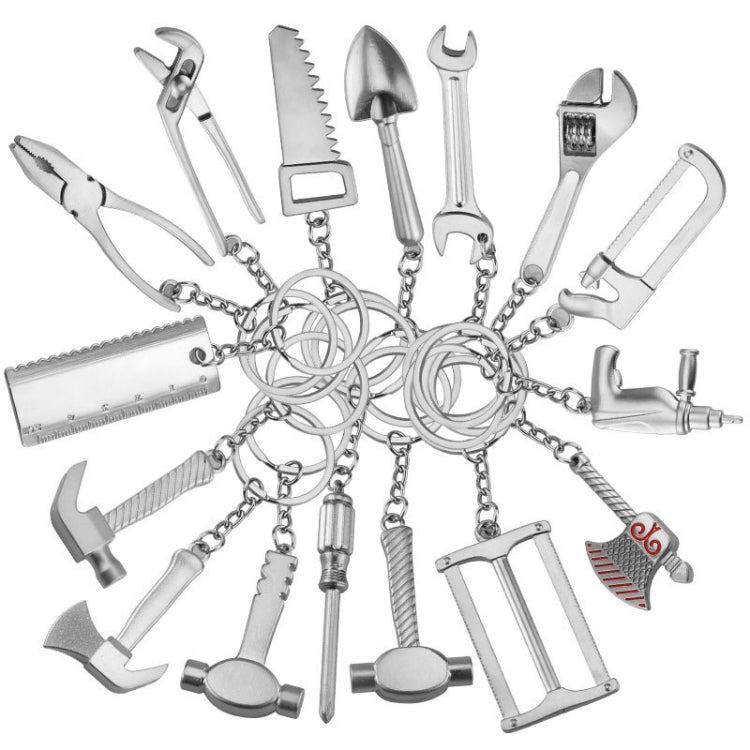 10 PCS Tool Metal Keychain Car Key Ring Pendant, Colour: H-387 Hammer - Key Rings by PMC Jewellery | Online Shopping South Africa | PMC Jewellery | Buy Now Pay Later Mobicred