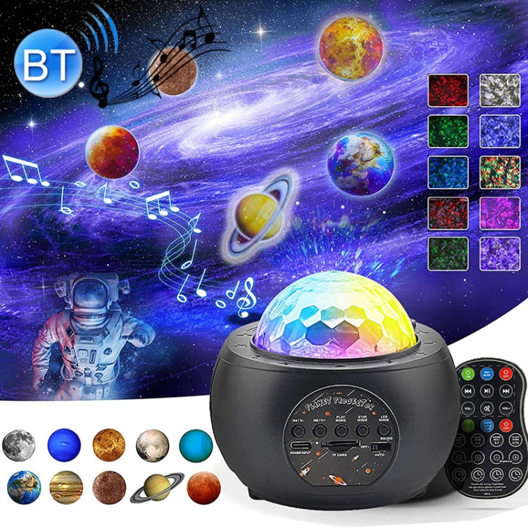 DQ-M3 LED Rotating Starry Sky Light Bluetooth Music Planets Ocean Projector Support TF Card,Style: Rechargeable(Black) - Novelty Lighting by PMC TechLife | Online Shopping South Africa | PMC TechLife | Buy Now Pay Later Mobicred