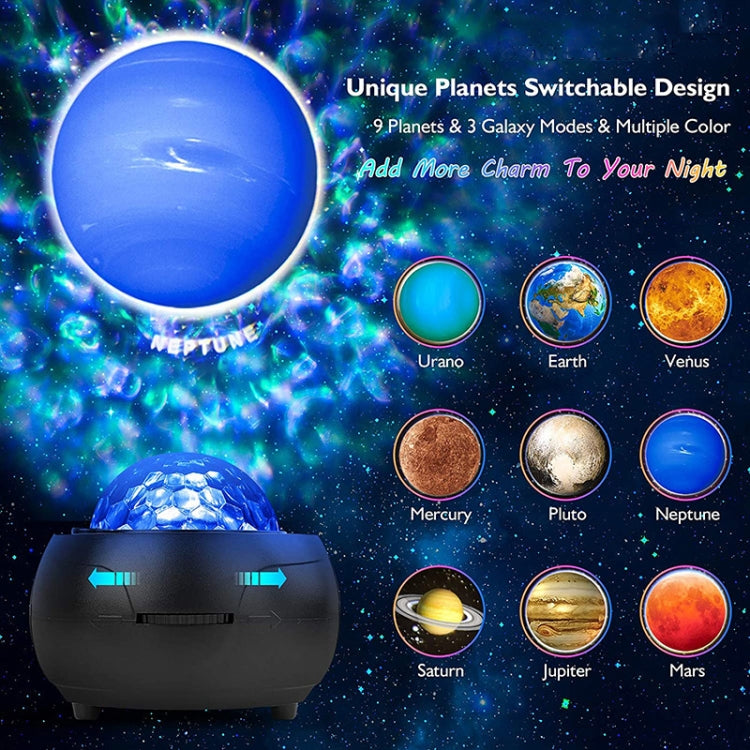 DQ-M3 LED Rotating Starry Sky Light Bluetooth Music Planets Ocean Projector Support TF Card,Style: Rechargeable(Black) - Novelty Lighting by PMC TechLife | Online Shopping South Africa | PMC TechLife | Buy Now Pay Later Mobicred