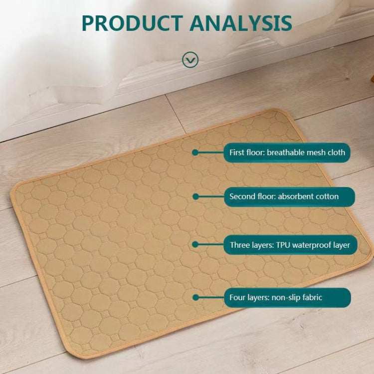 67x50cm Car Pet Injection Pad Waterproof Pad Cat Dog Sofa Waterproof Diapholic Carpet Water Absorbing Pad(Beige) - Seat Accessories by PMC Jewellery | Online Shopping South Africa | PMC Jewellery | Buy Now Pay Later Mobicred
