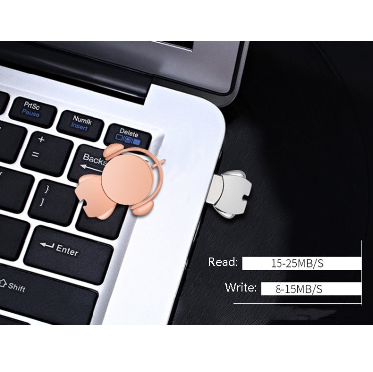 Y01 Metal Musician Car Cartoon Style U Disk, Capacity: 16GB(Rose Gold) - USB Flash Drives by PMc TechLife | Online Shopping South Africa | PMc TechLife | Buy Now Pay Later Mobicred