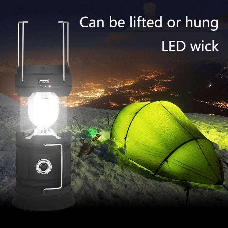 5803 Solar Camping Lamp Outdoor LED Emergency Portable Light Support USB Output(Red) - Camping Lighting by PMC TechLife | Online Shopping South Africa | PMC TechLife | Buy Now Pay Later Mobicred