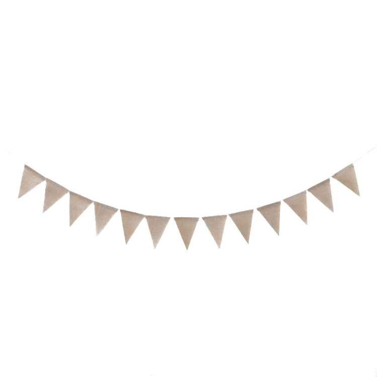 2 PCS Swallowtail Burlap First Birthday Flags Mori Series Party Flags Specification: Burlap Triangle Flag - Holiday Decorations by PMC TechLife | Online Shopping South Africa | PMC TechLife