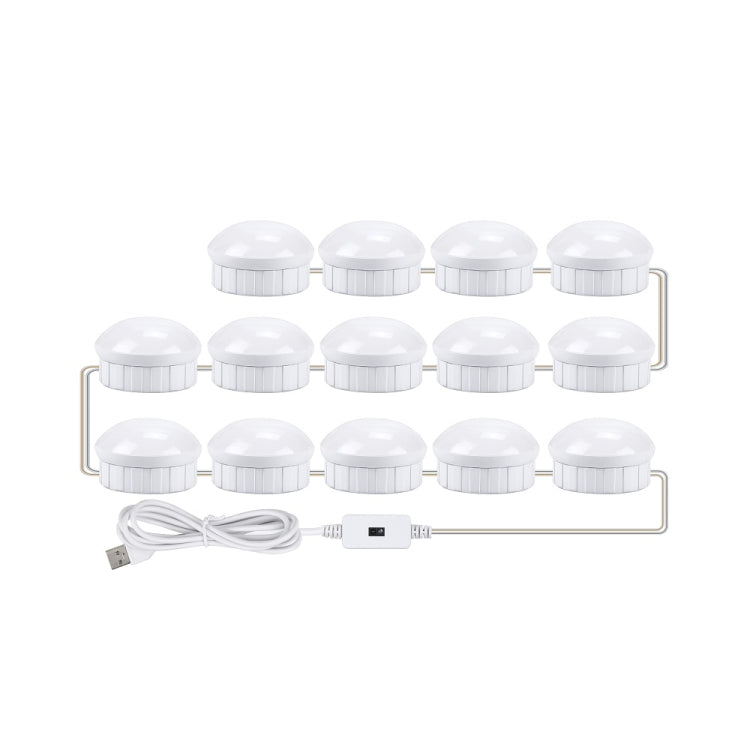 LED Makeup Mirror Light Beauty Fill Light Hand Sweep Sensor Mirror Front Light, Power source: 14 Bulbs(Natural White) - Sensor LED Lights by PMC TechLife | Online Shopping South Africa | PMC TechLife | Buy Now Pay Later Mobicred