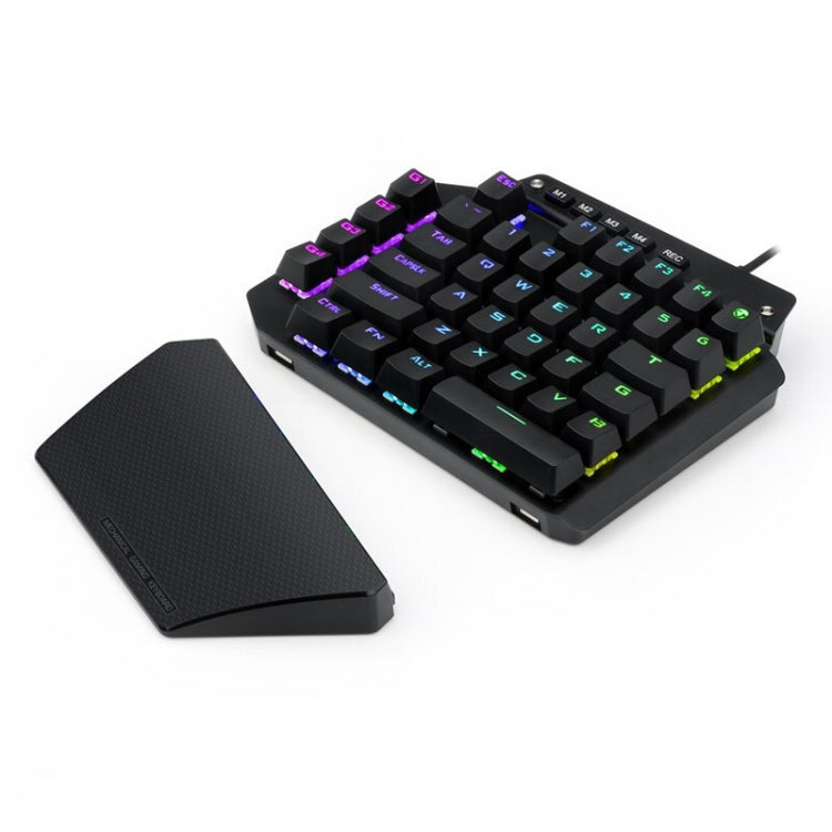 K700 44 Keys RGB Luminous Switchable Axis Gaming One-Handed Keyboard, Cable Length: 1m(Red Shaft) - Wired Keyboard by PMC Jewellery | Online Shopping South Africa | PMC Jewellery | Buy Now Pay Later Mobicred