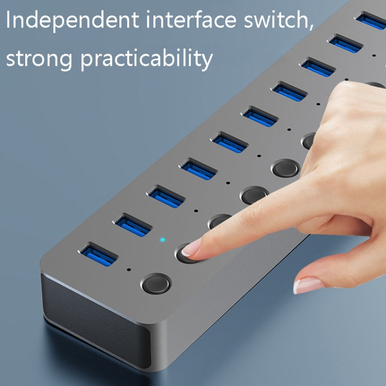 Blueendless USB Splitter Aluminum Alloy QC Fast Charge Expander, Number of interfaces: 10-port (12V4A Power) - free shipping - PMC Jewellery - Order now!
