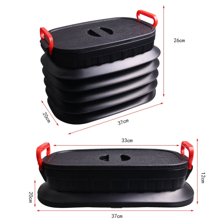 18L Folding Trash Can Telescopic Storage Box Storage Bucket Folding Water Bucket(English Black With Lid) - Stowing Tidying by PMC TechLife | Online Shopping South Africa | PMC TechLife | Buy Now Pay Later Mobicred