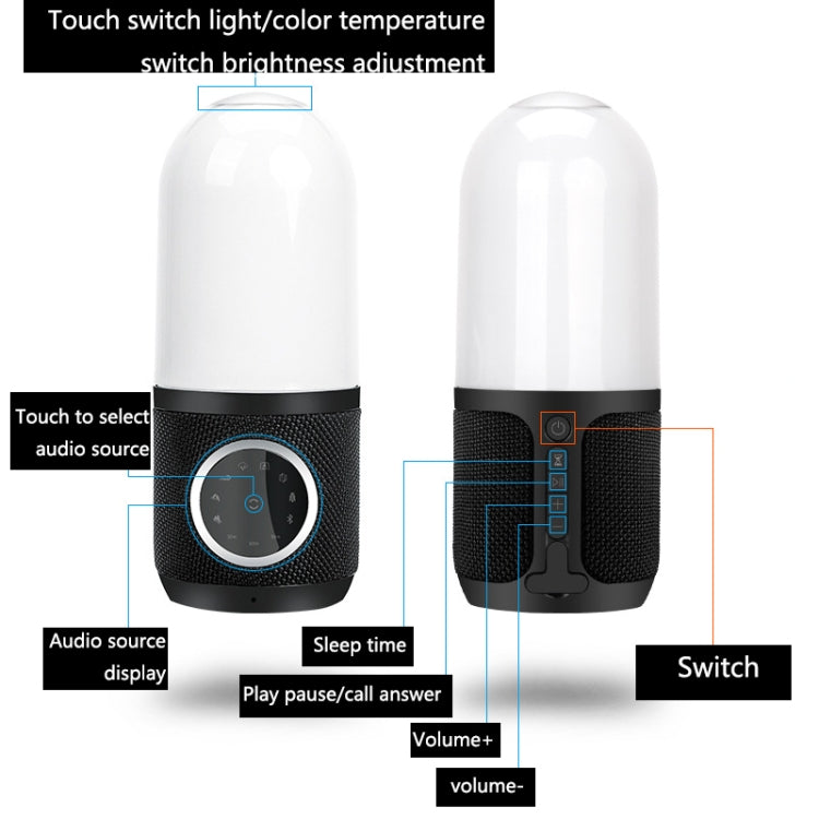 Intelligent Sleep-Accompanying Speaker White Noise Sleep Instrument(Black) - free shipping - PMC TechLife - Order now!