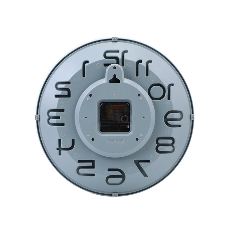 12 Inch Living Room Silent Wall Clock Round Stereo 3D Digital Wall Clock(Ink Green) - Wall Clock by PMc TechLife | Online Shopping South Africa | PMc TechLife | Buy Now Pay Later Mobicred