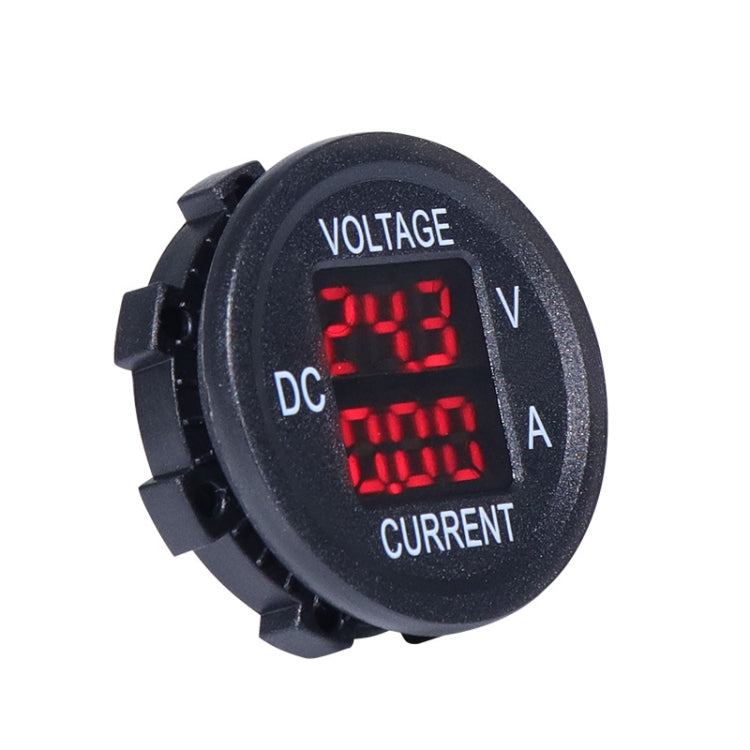 2 In 1 Modified Car Double Digital Voltage Current Table Measuring Instrument(Red Light) - Clocks & Car Meters by PMC TechLife | Online Shopping South Africa | PMC TechLife | Buy Now Pay Later Mobicred