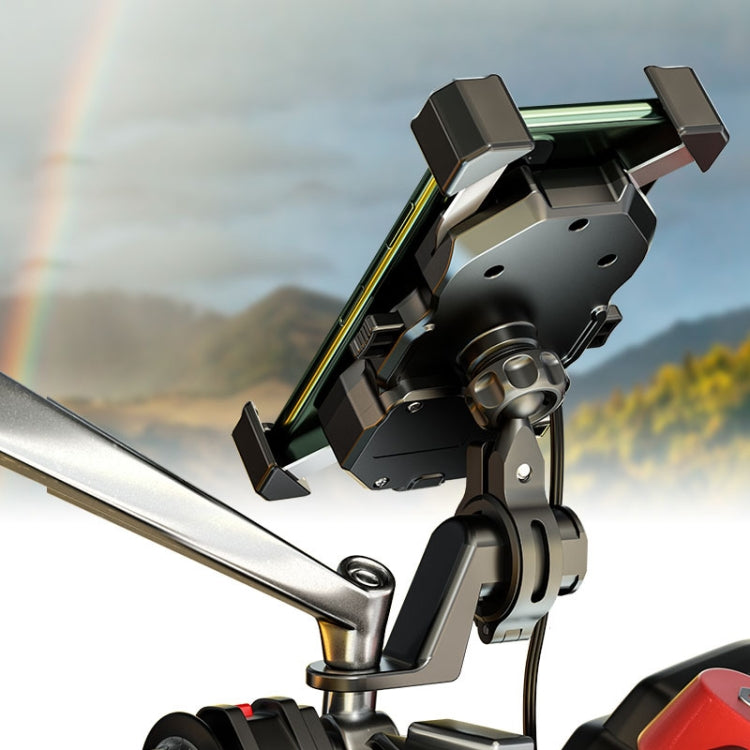 Kewig Motorcycle Outdoor Riding Four-Claw Fixed Mobile Phone Bracket QC3.0 Fast Charging Waterproof Holder(M11-B) - free shipping - PMC TechLife - Order now!