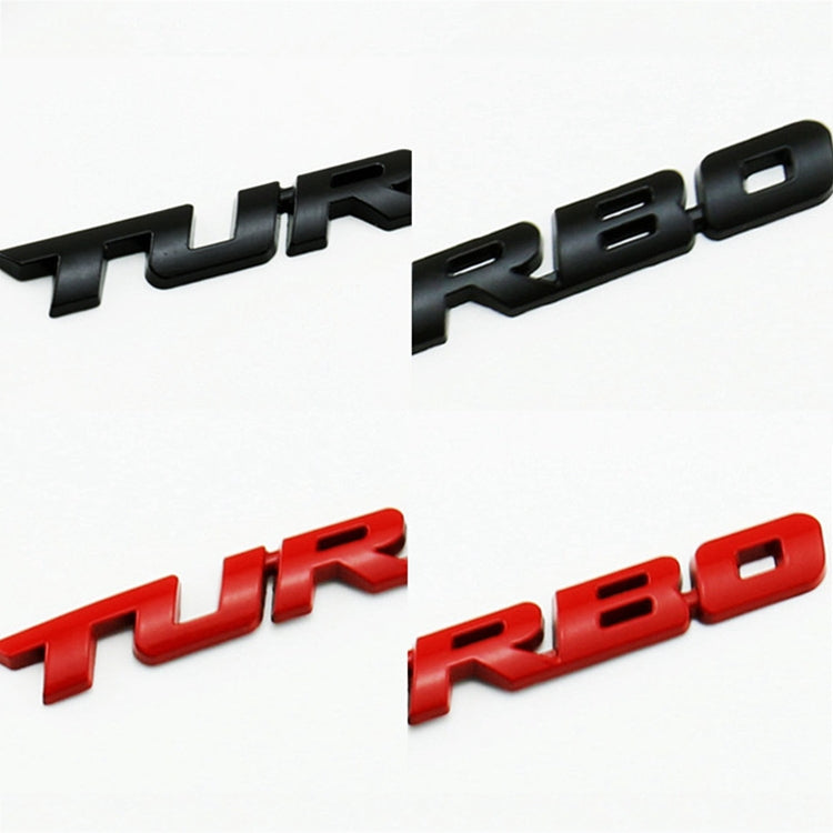8 PCS Car Alloy Modified Turbocharged TURBO Metal Car Sticker Sports Body Sticker Car Tail Label Side Decoration Sticker, Model: Large 12 X 1.4cm(Red) - Decorative Sticker by PMC TechLife | Online Shopping South Africa | PMC TechLife | Buy Now Pay Later Mobicred