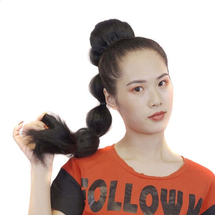 Bubble Shape Fluffy Curly Hair Drawstring Net Bag Fake Ponytail(Black 1B #) - free shipping - PMC TechLife - Order now!