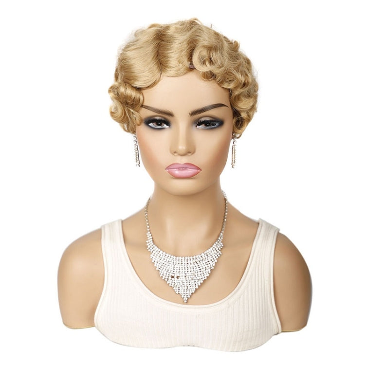 Ladies Short Hair Wig Retro Water Wave Curly Wig(27 #) - free shipping - PMC TechLife - Order now!