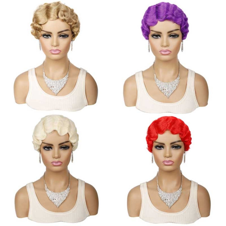 Ladies Short Hair Wig Retro Water Wave Curly Wig(27 #) - free shipping - PMC TechLife - Order now!