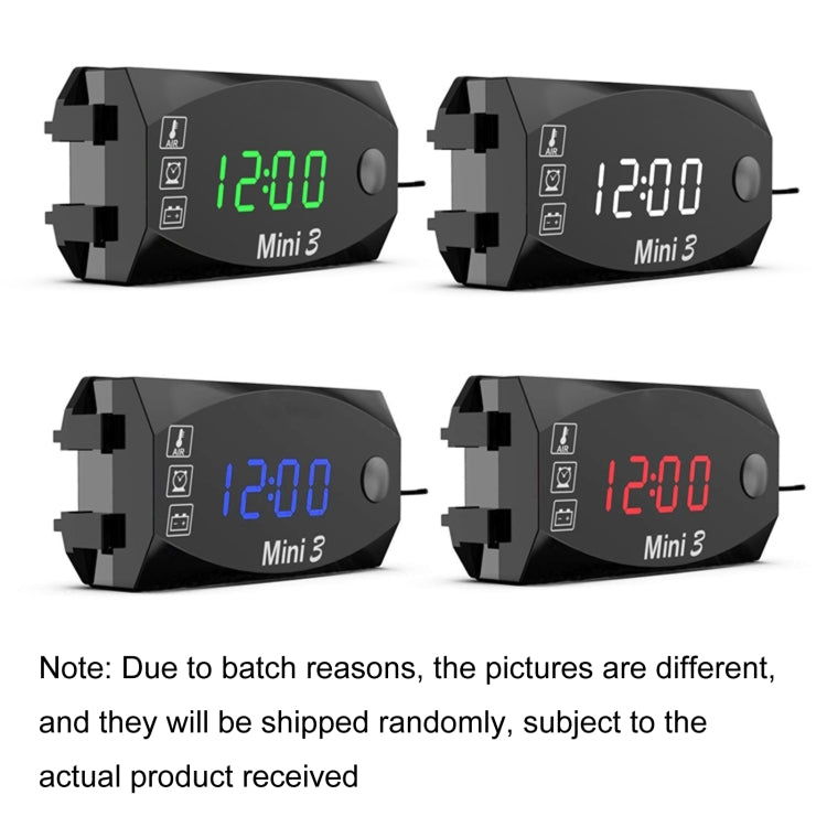 Voltage Clock And Temperature 3 In 1 LED Electronic Meter Large-Screen Digital Display Waterproof And Dustproof Voltmeter(Blue Light) - Electrical Instruments by PMC TechLife | Online Shopping South Africa | PMC TechLife | Buy Now Pay Later Mobicred
