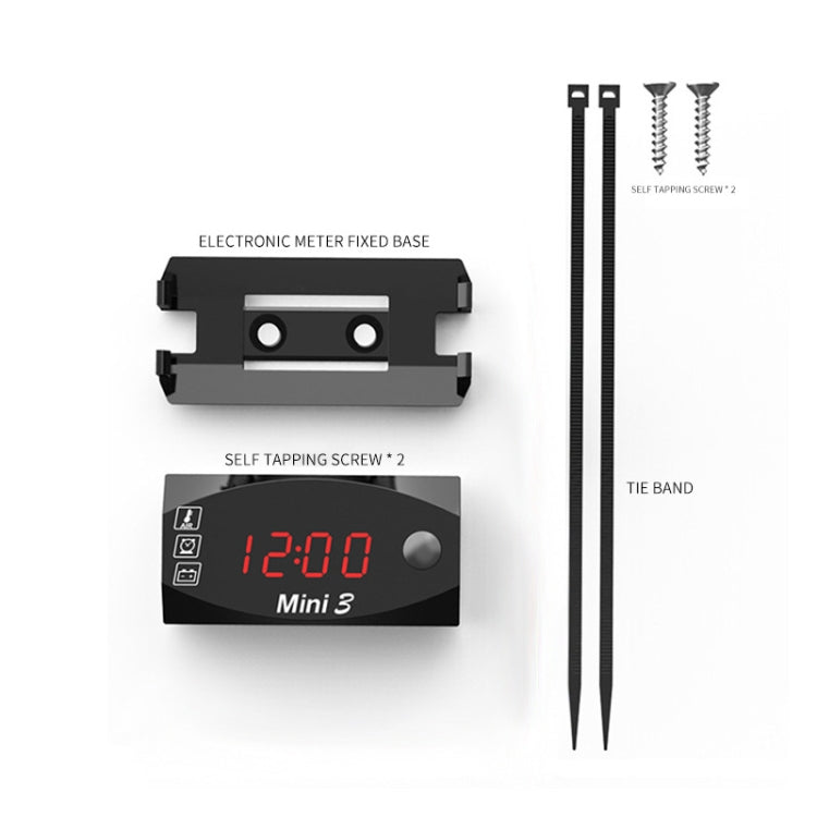 Voltage Clock And Temperature 3 In 1 LED Electronic Meter Large-Screen Digital Display Waterproof And Dustproof Voltmeter(Green Light) - free shipping - PMC TechLife - Order now!