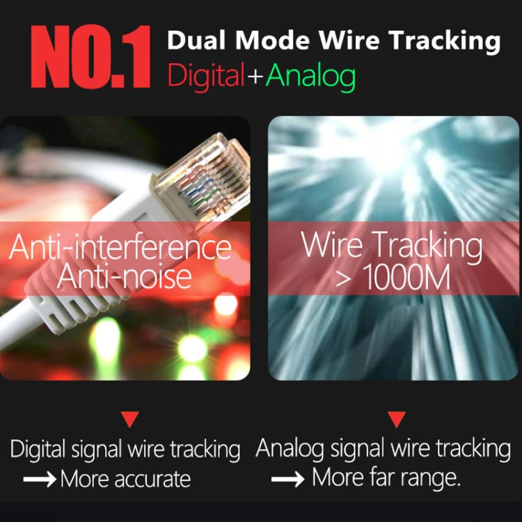 BSIDE FWT82 Analog And Digital Dual-Mode Anti-Interference Intelligent Line Finder Network Cable Tracker - free shipping - PMC Jewellery - Order now!