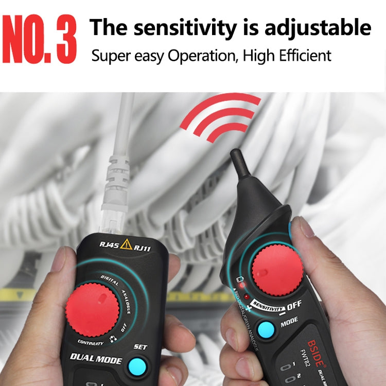 BSIDE FWT82 Analog And Digital Dual-Mode Anti-Interference Intelligent Line Finder Network Cable Tracker - free shipping - PMC Jewellery - Order now!