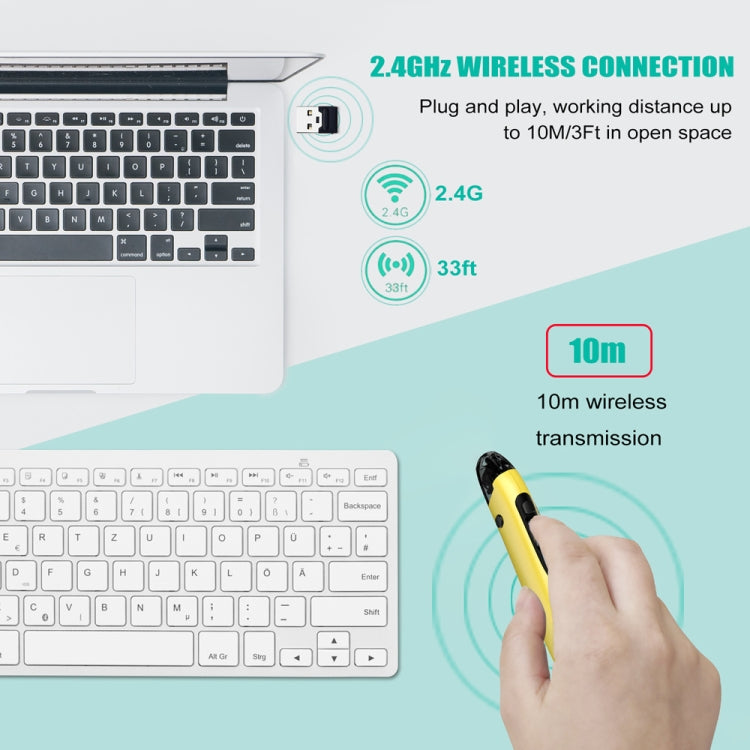 PR-A19 2.4GHz Wireless Charging Bluetooth Mouse Pen Type Shining Quiet Mouse(Blue) - free shipping - PMC Jewellery - Order now!