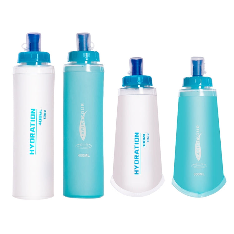 AFISHTOUR TPU Outdoor Sports Soft Water Bag Marathon Water Bottle Folding Water Bag, Capacity: 400ml (Transparent) - free shipping - PMC TechLife - Order now!
