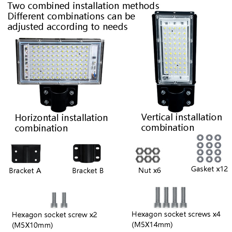 50W LED Waterproof Road Lighting Courtyard Floodlight(White Light) - Street Lights by PMC Jewellery | Online Shopping South Africa | PMC Jewellery | Buy Now Pay Later Mobicred