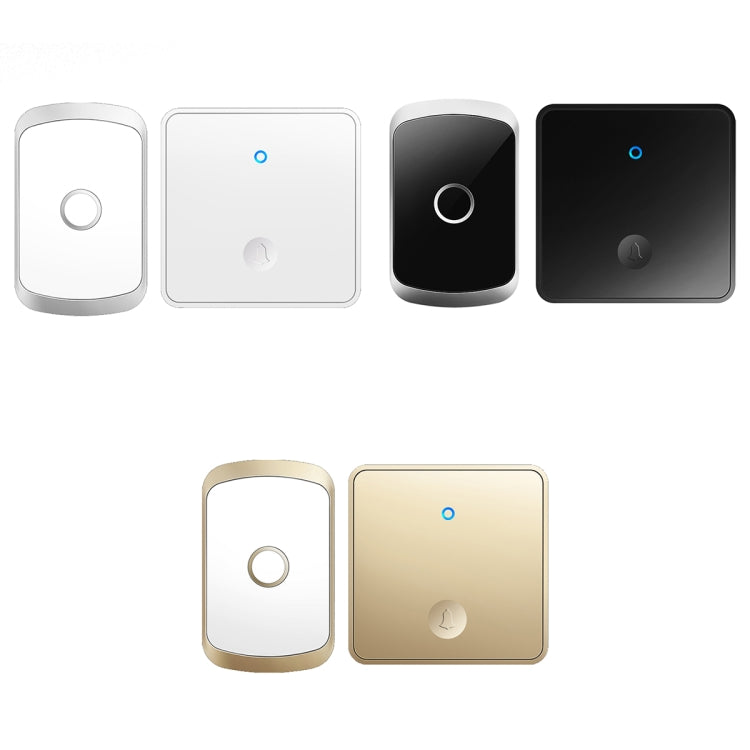 CACAZI FA50 1 For 1 Push-button Self-generating Wireless Doorbell, Plug:UK Plug(Black) - Wireless Doorbell by CACAZI | Online Shopping South Africa | PMC TechLife | Buy Now Pay Later Mobicred