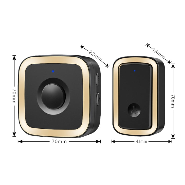 CACAZI A58 1 For 1 Smart Wireless Doorbell without Battery, Plug:US Plug(Black Silver) - Wireless Doorbell by CACAZI | Online Shopping South Africa | PMC TechLife | Buy Now Pay Later Mobicred