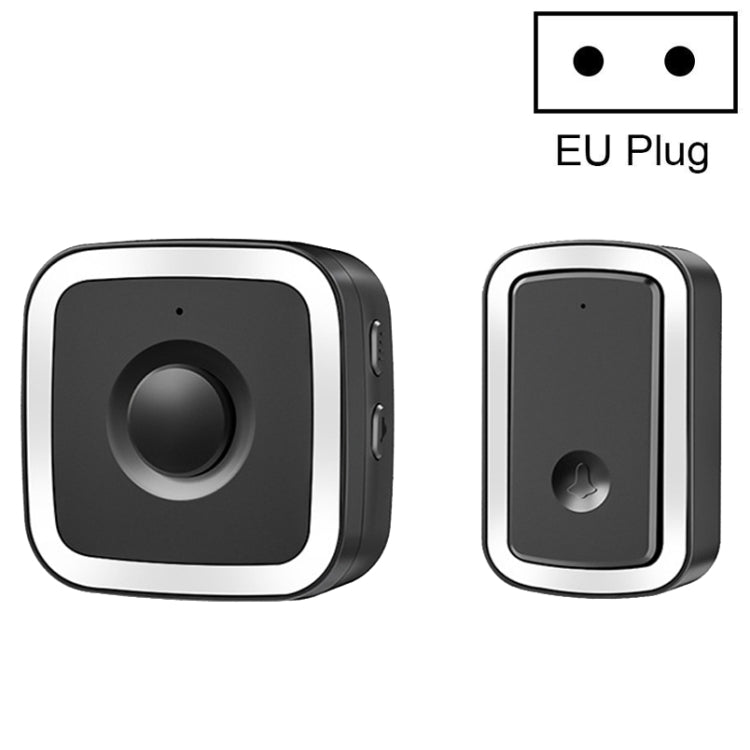 CACAZI A58 1 For 1 Smart Wireless Doorbell without Battery, Plug:EU Plug(Black Silver) - free shipping - PMC TechLife - Order now!