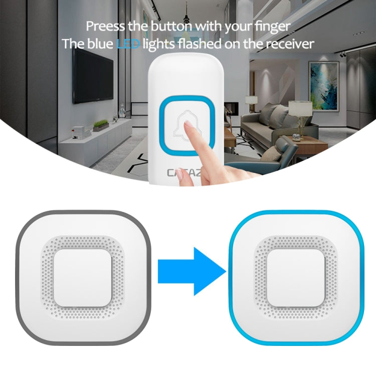 CACAZI V028F Wireless Music Doorbell without Battery, Plug:US Plug(Black) - Wireless Doorbell by CACAZI | Online Shopping South Africa | PMC TechLife | Buy Now Pay Later Mobicred