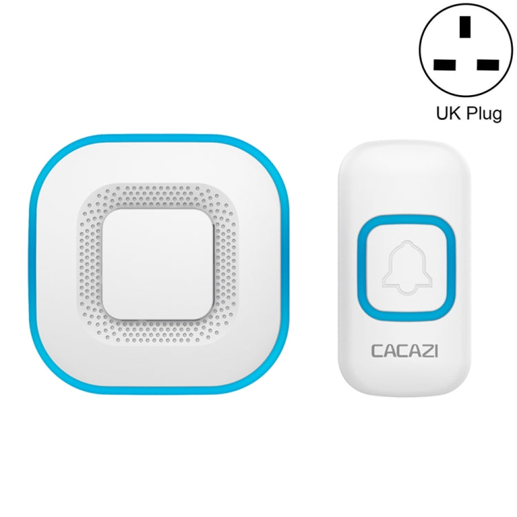 CACAZI V028F Wireless Music Doorbell without Battery, Plug:UK Plug(White) - Wireless Doorbell by CACAZI | Online Shopping South Africa | PMC TechLife | Buy Now Pay Later Mobicred
