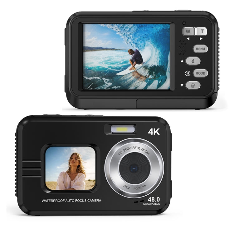 WDC901 3.5m Waterproof 48MP HD Dual Screen Outdoor Sports Digital Camera AU Plug(Black) - Children Cameras by PMC TechLife | Online Shopping South Africa | PMC TechLife | Buy Now Pay Later Mobicred