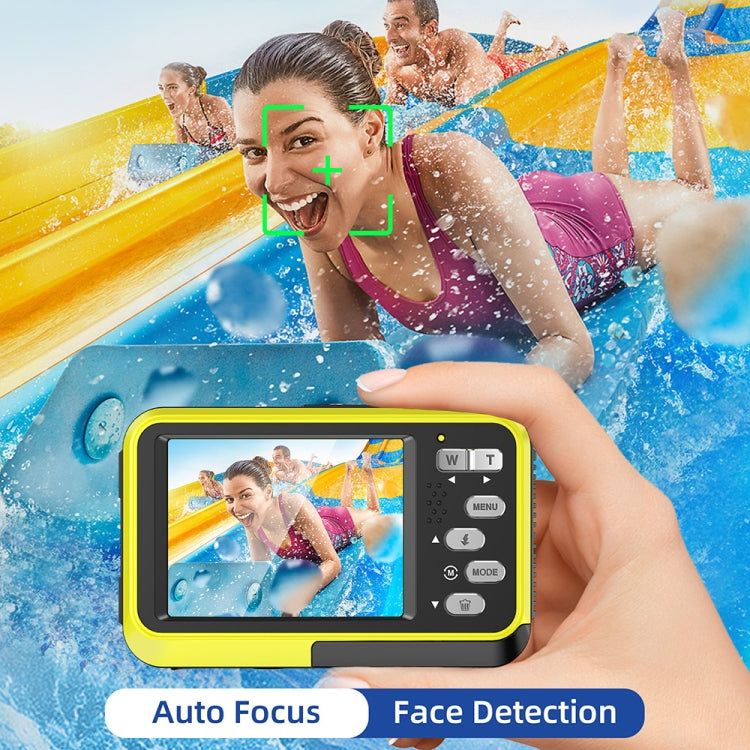 WDC901 3.5m Waterproof 48MP HD Dual Screen Outdoor Sports Digital Camera UK Plug(Green) - Children Cameras by PMC TechLife | Online Shopping South Africa | PMC TechLife | Buy Now Pay Later Mobicred