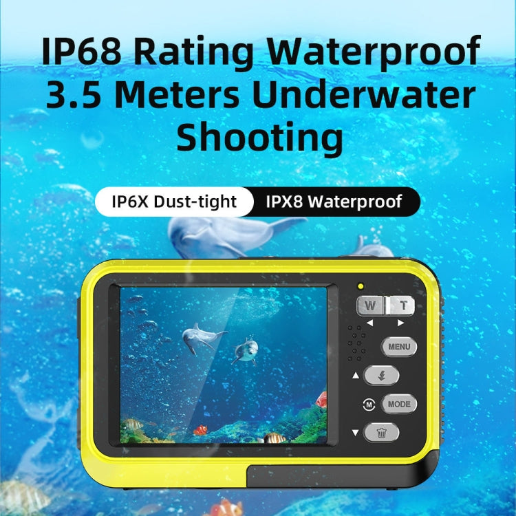 WDC901 3.5m Waterproof 48MP HD Dual Screen Outdoor Sports Digital Camera EU Plug(Blue) - Children Cameras by PMC TechLife | Online Shopping South Africa | PMC TechLife | Buy Now Pay Later Mobicred