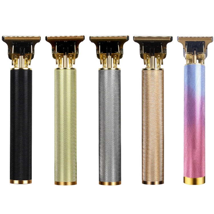 Hollow T-Shaped Steel Head Hair Trimmer USB Charging Carving Electric Hair Clipper, Color: Gold - free shipping - PMC TechLife - Order now!