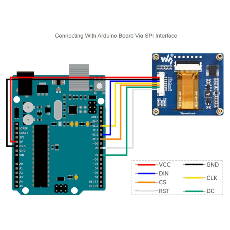 Waveshare 1.54 Inch OLED Display Module, 128��64 Resolution, SPI / I2C Communication(White) - free shipping - PMC TechLife - Order now!