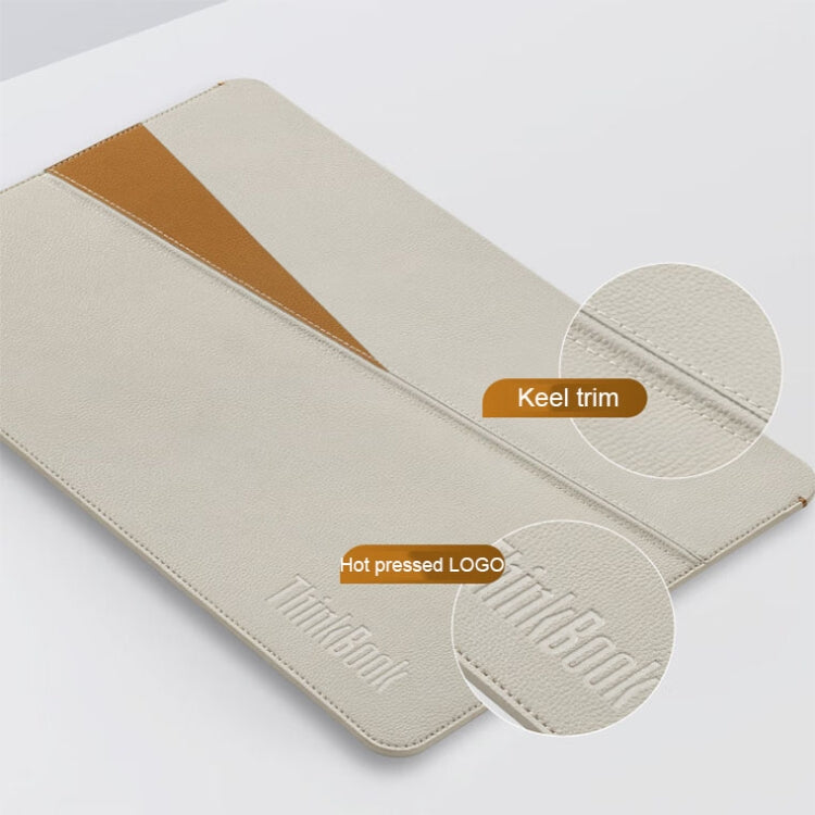 Lenovo ThinkPad Waterproof and Wear-resistant Stitched Leather Laptop Sleeve Bag - free shipping - PMC Jewellery - Order now!