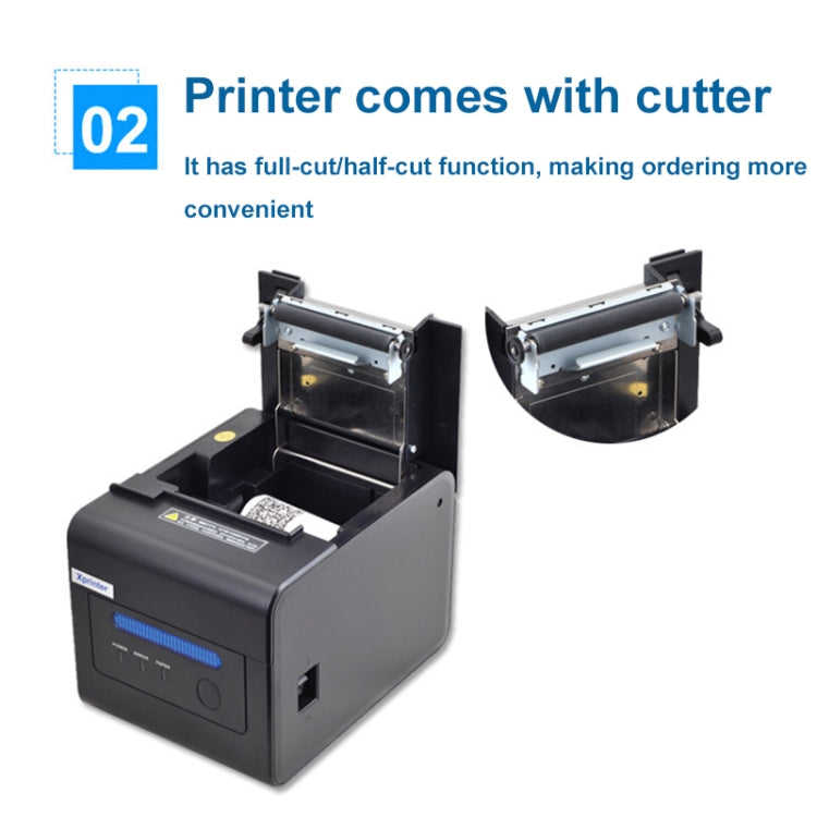 Xprinter XP-C300H 80mm Sound And Light Alarm Store Cashier Rreceipt Thermal Printer, Spec: USB+COM+LAN(EU Plug) - free shipping - PMC TechLife - Order now!