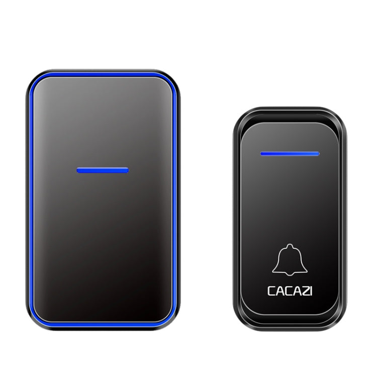 CACAZI Home Smart Digital Wireless Doorbell Remote Electronic Doorbell Elderly Pager, Style: US Plug(Black) - Wireless Doorbell by CACAZI | Online Shopping South Africa | PMC TechLife | Buy Now Pay Later Mobicred