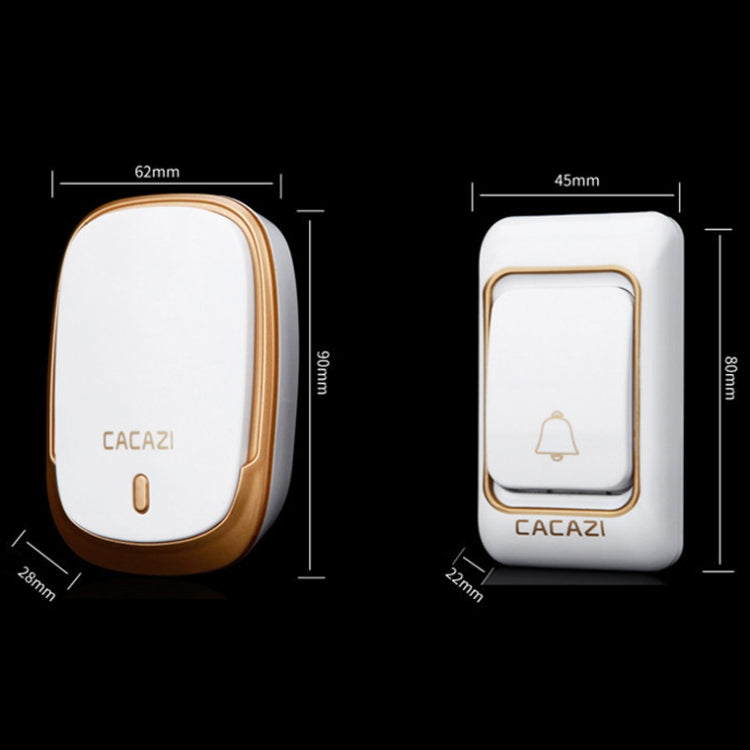 CACAZI Smart Waterproof Music Wireless Doorbell Multifunctional Pager, Style: UK Plug(Black) - Wireless Doorbell by CACAZI | Online Shopping South Africa | PMC TechLife | Buy Now Pay Later Mobicred