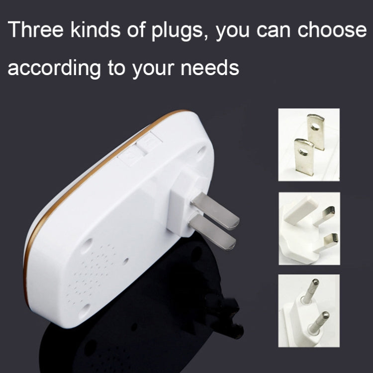 CACAZI Smart Waterproof Music Wireless Doorbell Multifunctional Pager, Style: EU Plug(Black) - Wireless Doorbell by CACAZI | Online Shopping South Africa | PMC TechLife | Buy Now Pay Later Mobicred