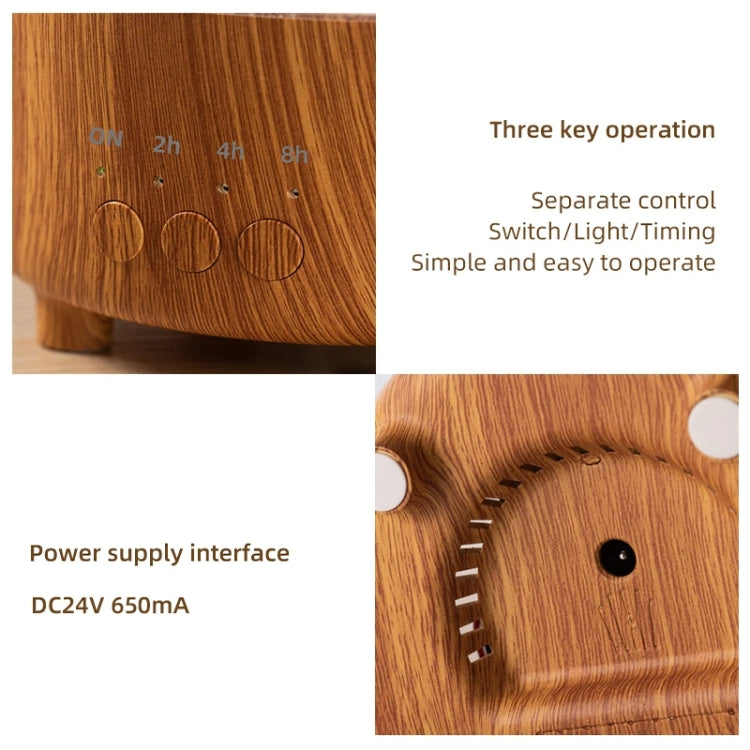 V50 Desktop Colorful Night Light Humidifier Wood Grain Water Drop Aroma Diffuser, Spec: EU Plug(Green) - free shipping - PMC TechLife - Order now!