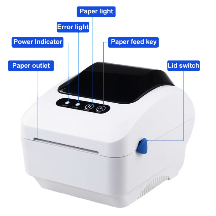 Xprinter XP-320B 80mm Thermal Barcode Supermarket Cashier Label Printer, Spec: USB(EU Plug) - free shipping - PMC TechLife - Order now!