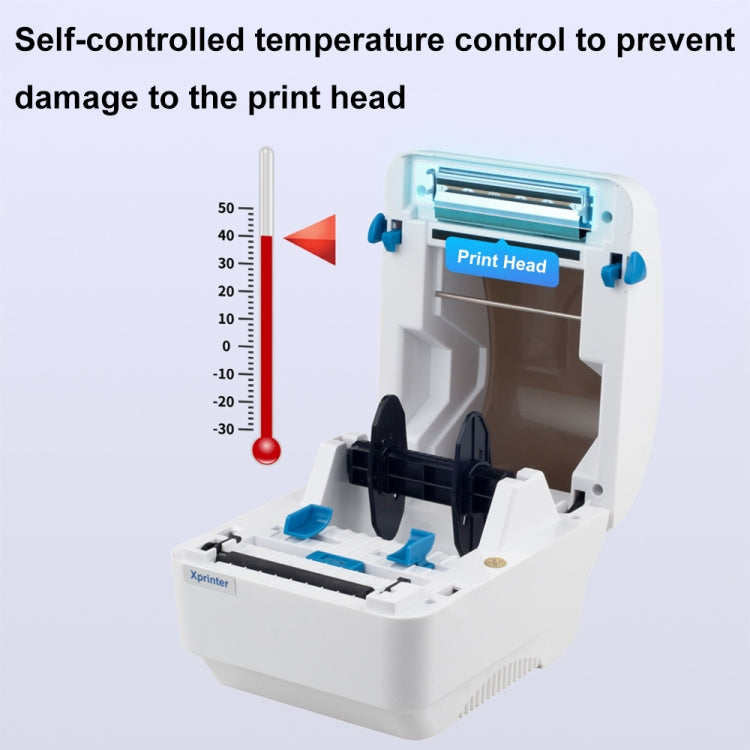 Xprinter XP-320B 80mm Thermal Barcode Supermarket Cashier Label Printer, Spec: USB+Bluetooth(EU Plug) - Receipt Printers by Xprinter | Online Shopping South Africa | PMC TechLife | Buy Now Pay Later Mobicred