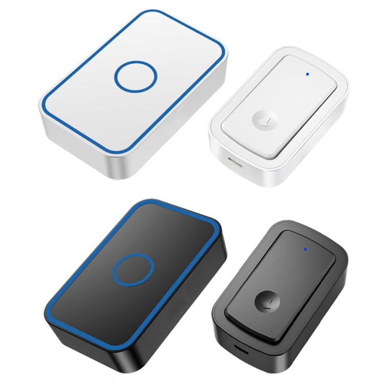 CACAZI A19 1 For 1 Wireless Music Doorbell without Battery, Plug:US Plug(White) - Wireless Doorbell by CACAZI | Online Shopping South Africa | PMC TechLife | Buy Now Pay Later Mobicred