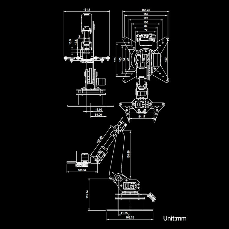 Waveshare High-Torque Serial Bus Servo, Desktop Robotic Arm Kit, Based On ESP32, 5-DOF, Plug:US Plug - free shipping - PMC Jewellery - Order now!