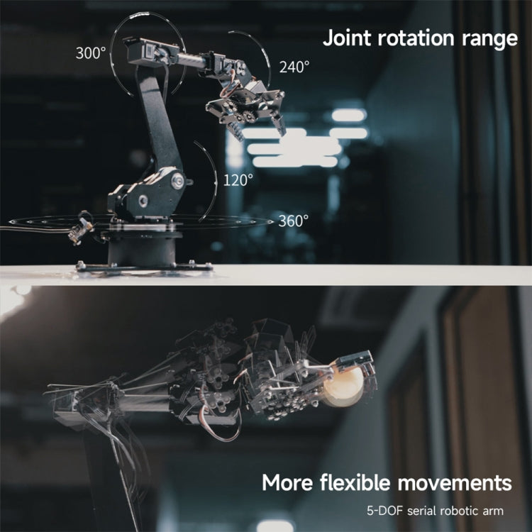 Waveshare High-Torque Serial Bus Servo, Desktop Robotic Arm Kit, Based On ESP32, 5-DOF, Plug:EU Plug - free shipping - PMC Jewellery - Order now!